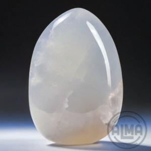 Cuarzo blanco con logo